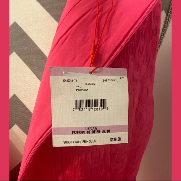 NWT Anne Klein Leopard Print Blossom Dress Metallic Shine Chic Barbie Pink - Picture 3 of 5